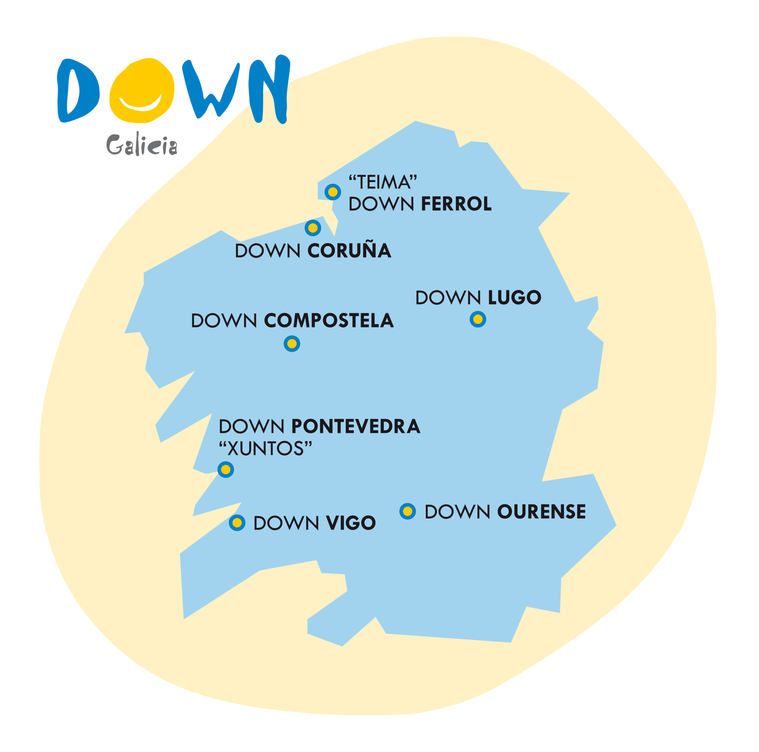 Mapa Down Galicia